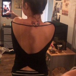 Open back long sleeve top